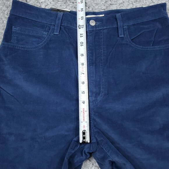 Levi's Premium Ribcage Bell Bottom Corduroy Jeans Wide Leg Blue Size 32 x 32 - Picture 12 of 12